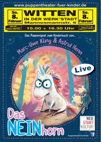 Barber‘s Puppentheater für Kinder gastiert am 8.2.2026, 16:30 Uhr, in Witten