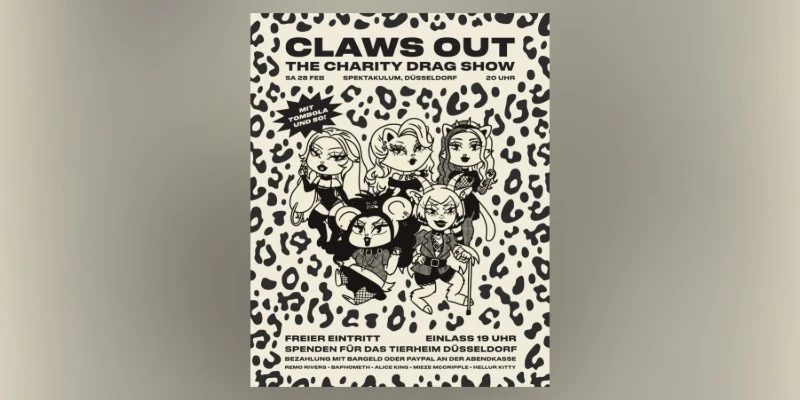 CLAWS OUT – THE CHARITY DRAG SHOW x Spektakulum | Düsseldorf