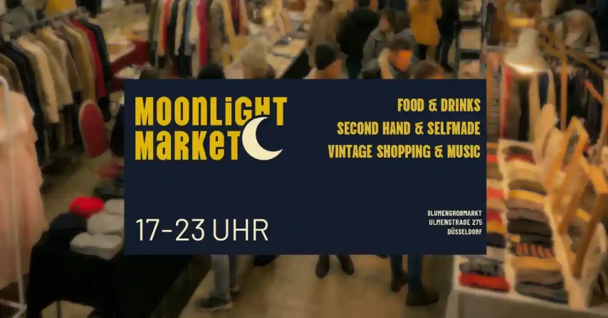 Moonlight Market Düsseldorf: Nachtflohmarkt am Blumengroßmarkt