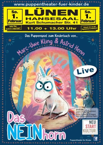 Barber‘s Puppentheater für Kinder gastiert am 1.2.2026, 11 Uhr, in Lünen