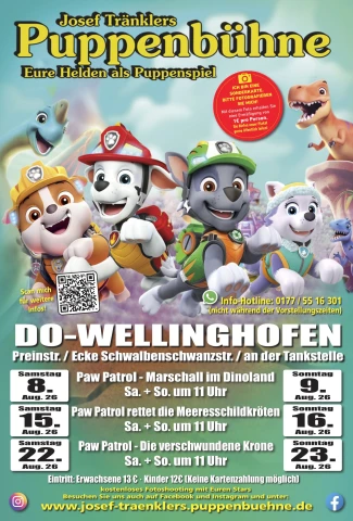 Josef Tränklers Puppenbühne gastiert im August 2026 in Dortmund-Wellinghofen