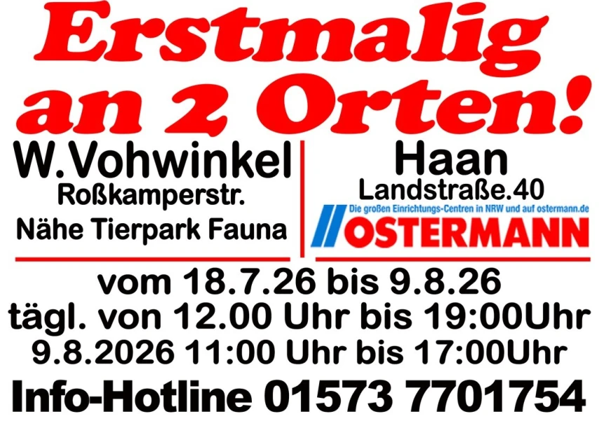 Sperlich‘s Spiel-Park vom 18.7. - 9.8.2026 erstmalig an 2 Orten: Haan + Wuppertal