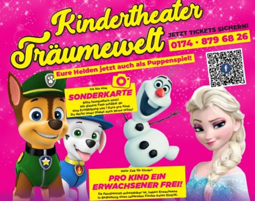 Die Kindertheater Corellino und Träumewelt gastieren vom 2. - 12.10.2025 in Bottrop