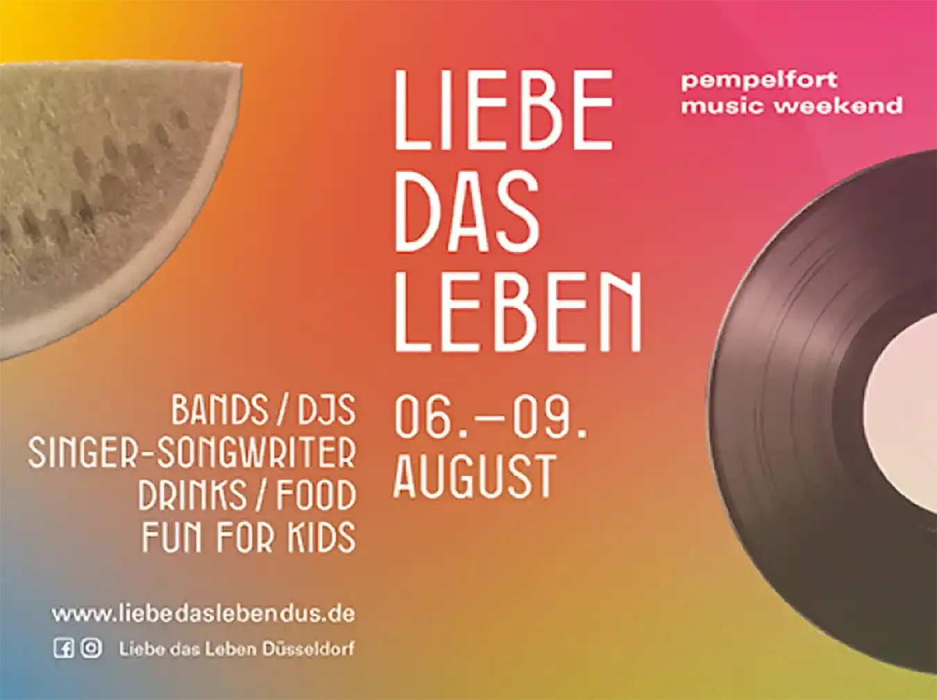 Liebe das Leben Pempelfort Music Weekend im Maurice-Ravel-Park in Düsseldorf