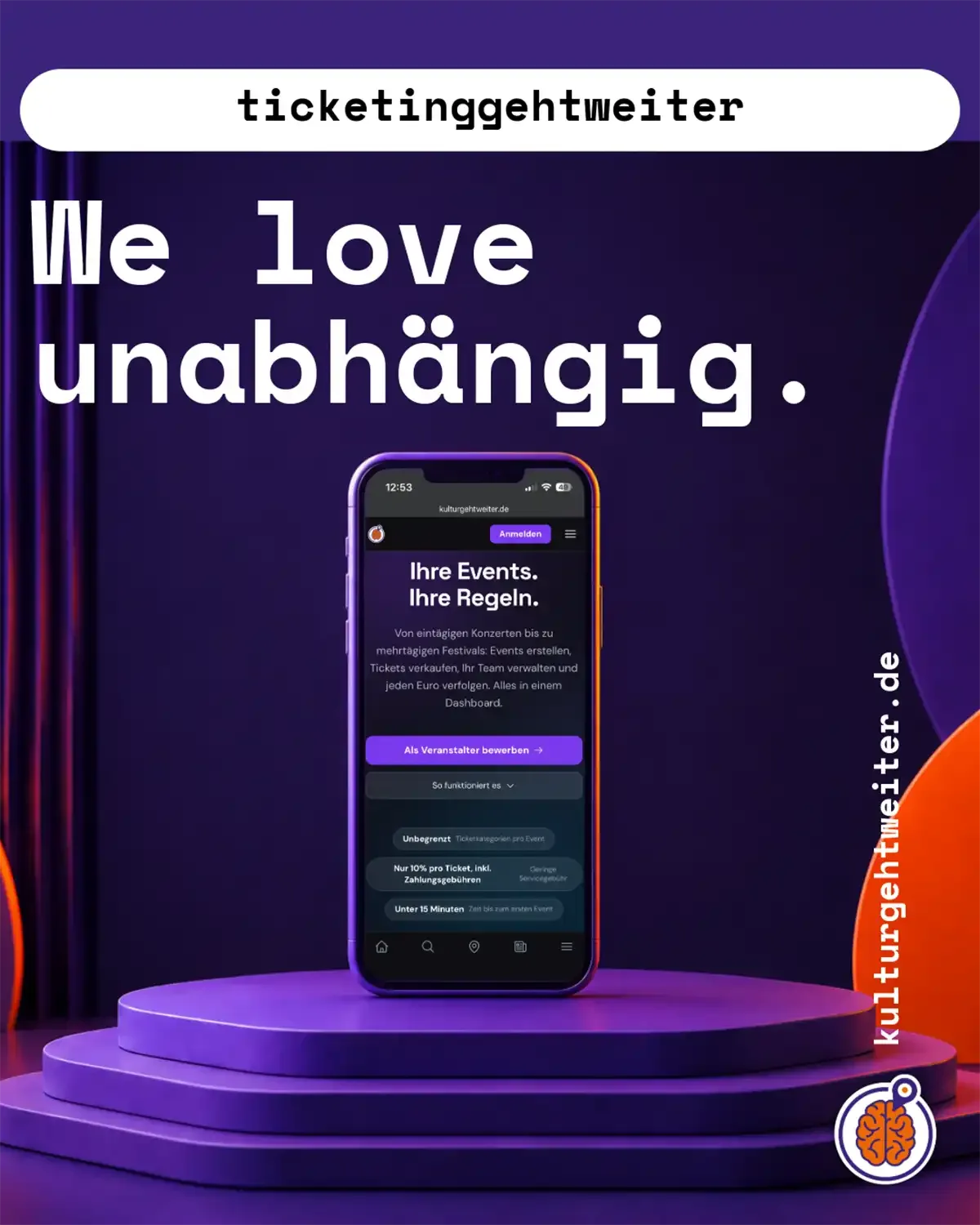 kulturgehtweiter.de Motiv We love unabhängig