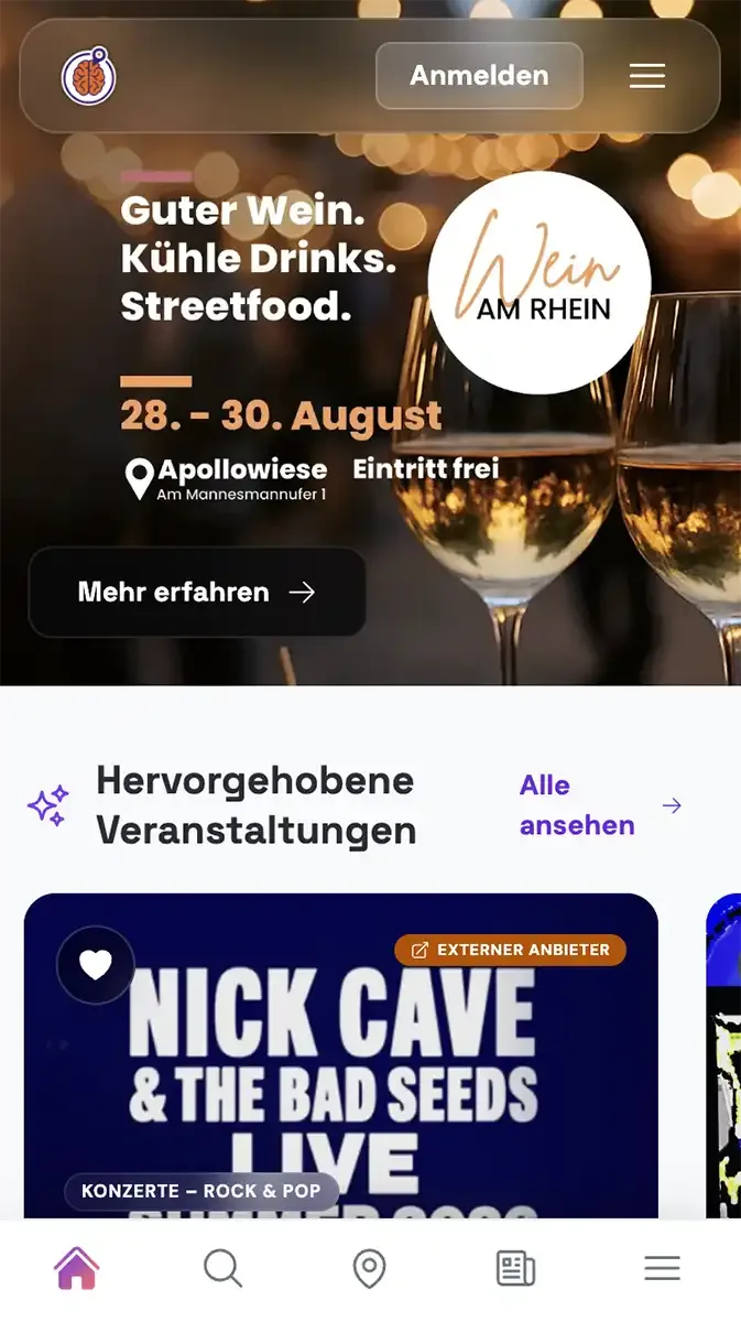 Homepage Spotlight Beispiel auf iPhone 12