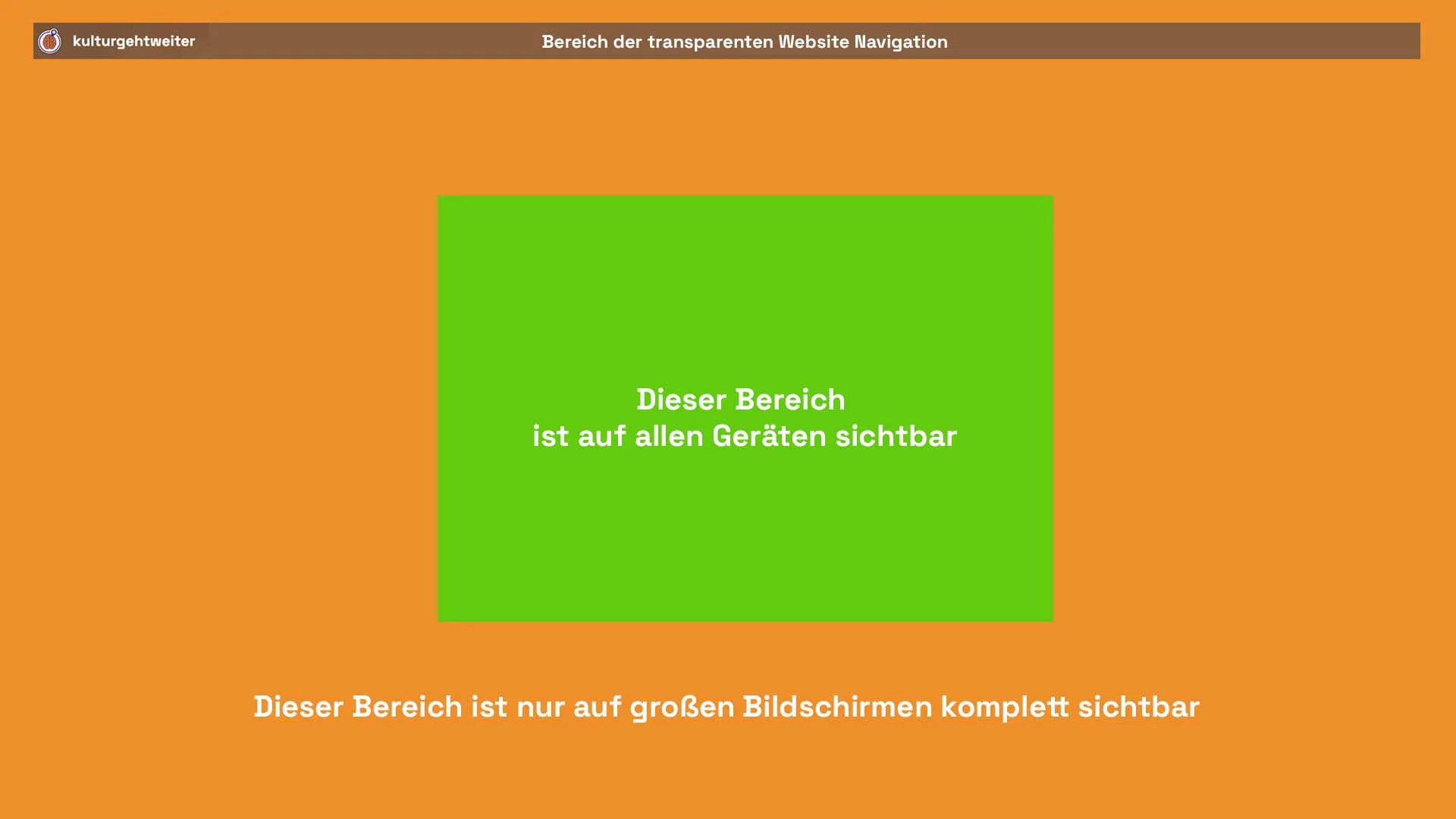 Vorlage mit sichtbaren und verdeckten Bereichen für Homepage Spotlight Banner