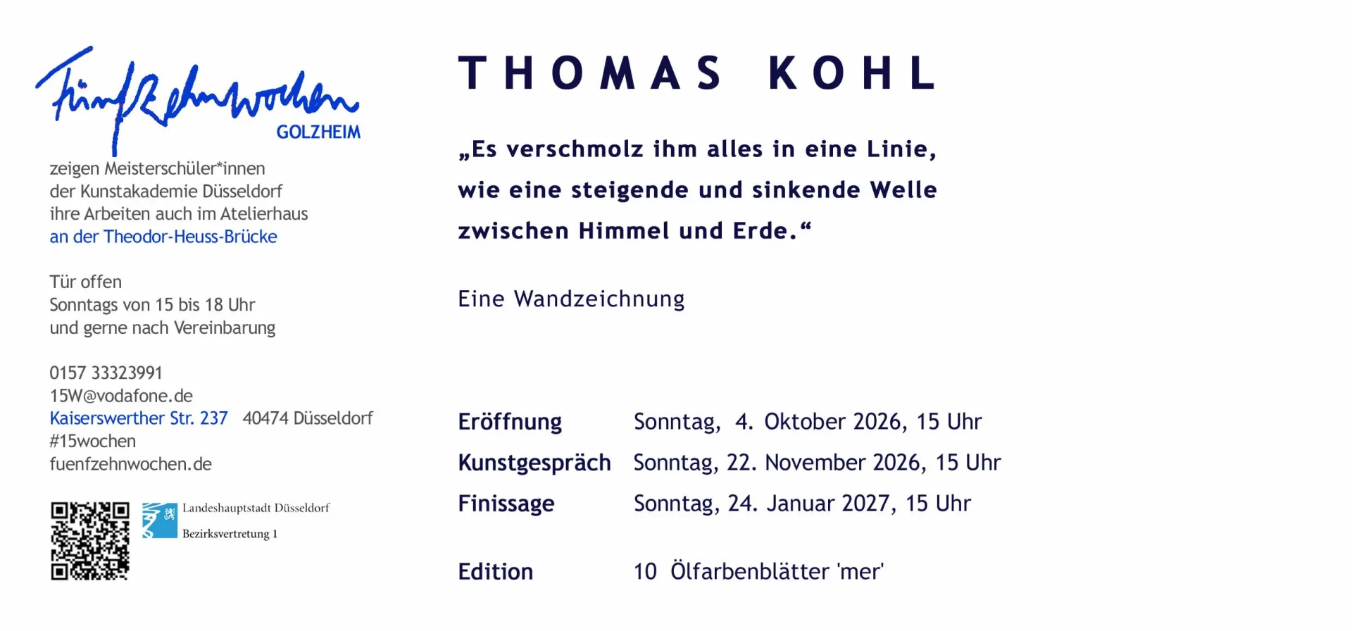 THOMAS KOHL in Fünfzehnwochen Golzheim