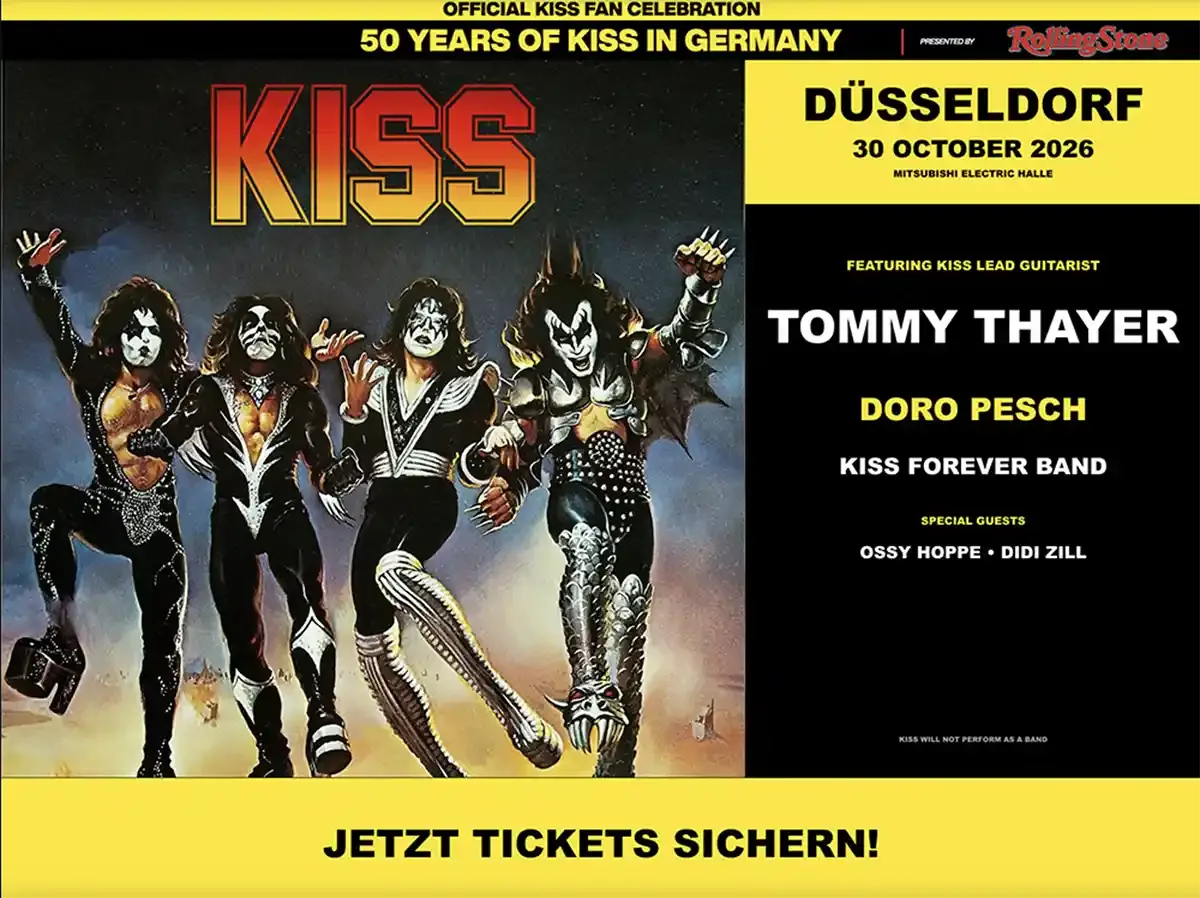 50 JAHRE KISS IN DEUTSCHLAND — mit KISS-Leadgitarrist TOMMY THAYER als Featured Special Guest.