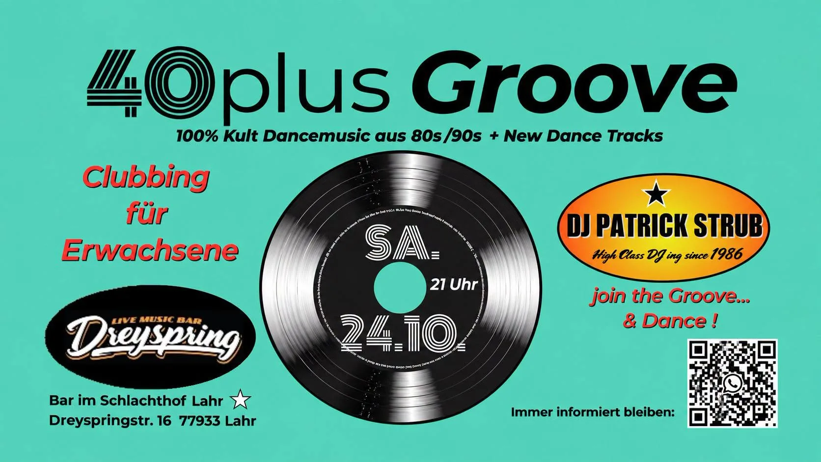 40plus Groove – Kult Clubbing für Erwachsene